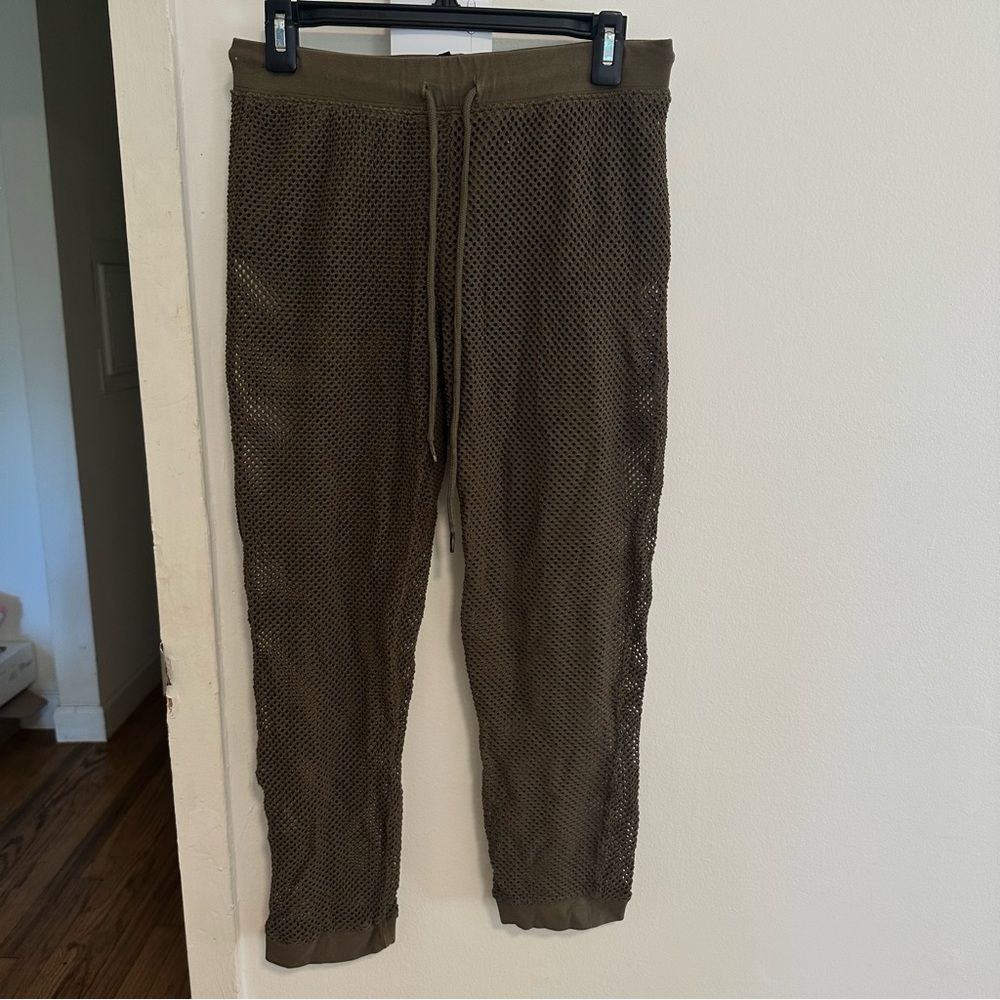Electric & Rose Olive Mesh Cropped  Pants